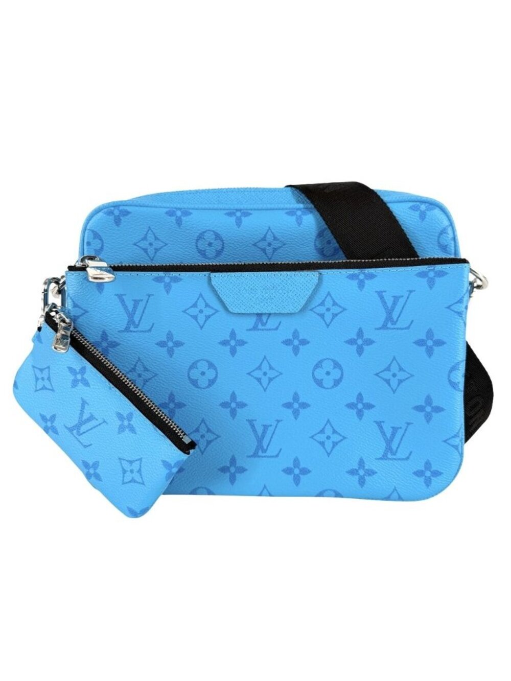 Louis Vuitton Shoulder Bag Trio Messenger Crossbody Taigarama Cowhide Monogram
